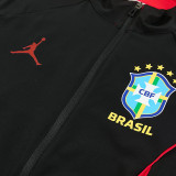26/27 Brazil Black Windbreaker Tracksuit