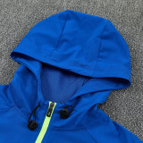 26/27 Marseille Blue Hooded Windbreaker Tracksuit
