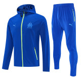 26/27 Marseille Blue Hooded Windbreaker Tracksuit