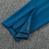 26/27 Portugal Grey Blue Half Pull Tracksuit#  (半拉链)