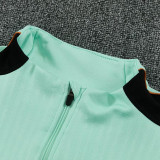 26/27 France Light Green Half Pull Tracksuit#  (半拉链)