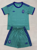 26/27 Argentina Ｇoalkeeper Green Kids Soccer Jersey