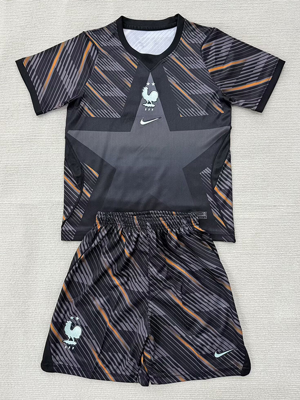 26/27 France Goalkeeper Black Kids Soccer Jersey