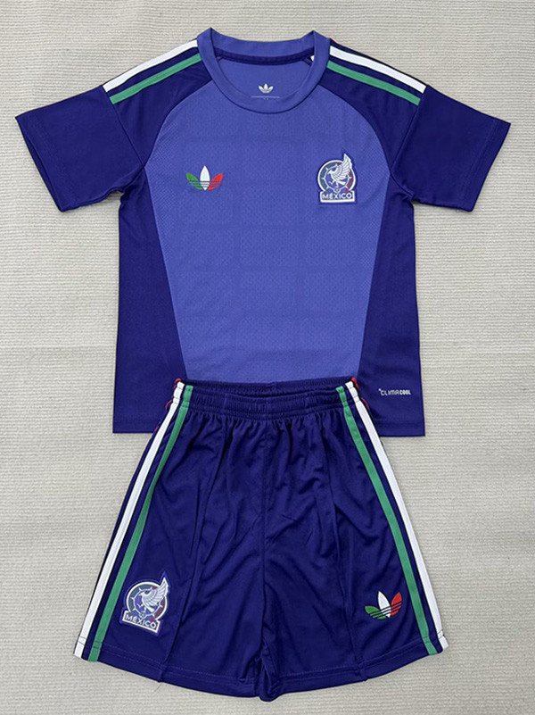 26/27 Mexico Ｇoalkeeper Purple Kids Soccer Jersey