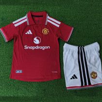 26/27 Man Utd Home Kids Soccer Jersey童装球员