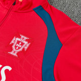 26/27 Portugal  Red Half Pull Tracksuit#  (半拉链)