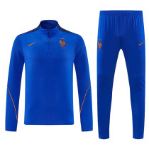 26/27 France Blue Half Pull Tracksuit#  (半拉链)
