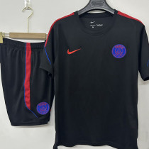 26/27 PSG Black Training Short Suit (红色肩)