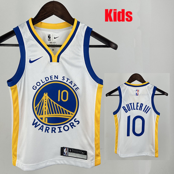 WARRIORS BUT LER III#10 White Top Quality Hot Pressing NBA Jersey(童装)