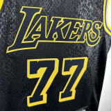 22/23 LAKERS DONCIC#77 Snakeskin Black Kids Top Quality Hot Pressing NBA Jersey(童装)