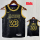 LAKERS JAMES#23 Snakeskin Black Kids Top Quality Hot Pressing NBA Jersey(童装)