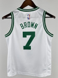 CELTICS BROWN #7 White Kids Top Quality Hot Pressing NBA Jersey(童装)