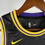 LAKERS JAMES#23 Snakeskin Black Kids Top Quality Hot Pressing NBA Jersey(童装)