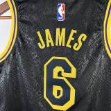 LAKERS JAMES#6 Snakeskin Black KidsTop Quality Hot Pressing NBA Jersey(童装)