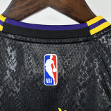 22/23 LAKERS DONCIC#77 Snakeskin Black Kids Top Quality Hot Pressing NBA Jersey(童装)