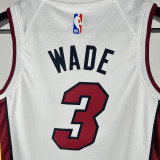 HEAT WADE #3 White KidsTop Quality Hot Pressing NBA Jersey(Ｖ领童装)