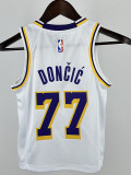 22/23 LAKERS DONCIC#77 White Top Quality Hot Pressing NBA Jersey(童装)