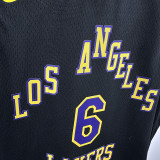 23/24 LAKERS JAMES #6 Black City Edition Kids Top Quality Hot Pressing NBA Jersey(童装)