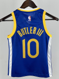 WARRIORS BUT LER III#10 Blue Top Quality Hot Pressing NBA Jersey(童装)