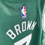 CELTICS BROWN #7 Green Kids Top Quality Hot Pressing NBA Jersey(童装)