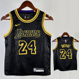 LAKERS BAYANT#24 Snakeskin Black Kids Top Quality Hot Pressing NBA Jersey(童装)