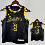 LAKERS BRYANT#8 Snakeskin Black Kids Top Quality Hot Pressing NBA Jersey(童装)