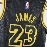 LAKERS JAMES#23 Snakeskin Black Kids Top Quality Hot Pressing NBA Jersey(童装)