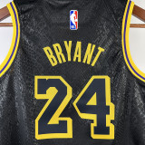 LAKERS BAYANT#24 Snakeskin Black Kids Top Quality Hot Pressing NBA Jersey(童装)
