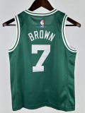 CELTICS BROWN #7 Green Kids Top Quality Hot Pressing NBA Jersey(童装)