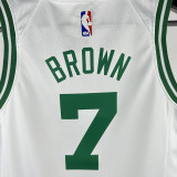 CELTICS BROWN #7 White Kids Top Quality Hot Pressing NBA Jersey(童装)