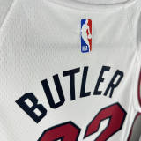 HEAT BUTLER #22 White Kids Top Quality Hot Pressing NBA Jersey(Ｖ领童装)