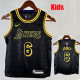 LAKERS JAMES#6 Snakeskin Black KidsTop Quality Hot Pressing NBA Jersey(童装)