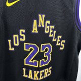 23/24 LAKERS JAMES #23 Black City Edition Kids Top Quality Hot Pressing NBA Jersey(童装)