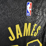 LAKERS JAMES#23 Snakeskin Black Kids Top Quality Hot Pressing NBA Jersey(童装)