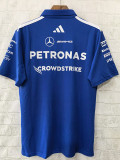 2026 F1 Mercedes Blue 1:1 Polo Racing Suit (翻领)