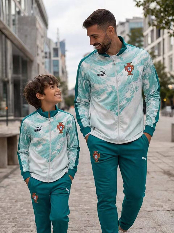 26/27 Portugal White Green Jacket Tracksuit
