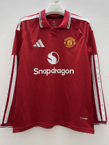 26/27 Man Utd Home Long Sleeve Fans Soccer Jersey