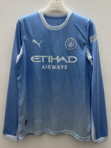 26/27 Man City Home Long Sleeve Fans Soccer Jersey