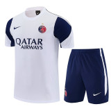 26/27 PSG White Training Short Suit (With stars带星)