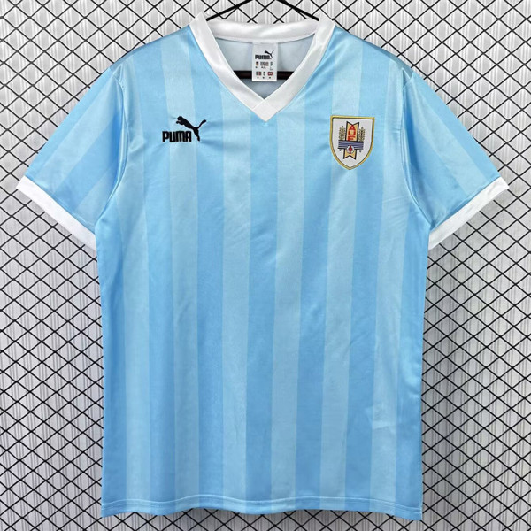 1990 Uruguay Home Retro Soccer Jersey