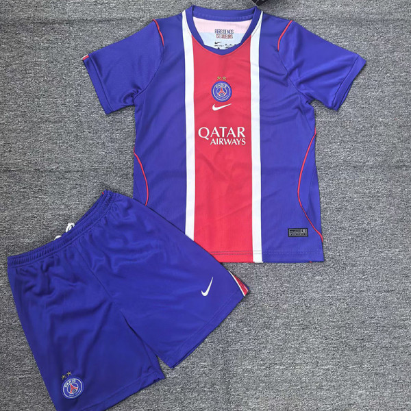 26/27 PSG Home (With embroidery Two stars) Kids Soccer Jersey( 前带刺绣二星)
