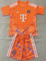 26/27 Bayern  Goalkeeper Orange Kids Soccer Jersey