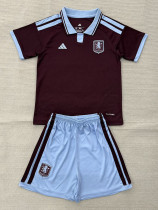 26/27 Aston Villa Home Kids Soccer Jersey