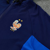 26/27 France Royal Blue Hooded Windbreaker Tracksuit