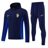 26/27 France Royal Blue Hooded Windbreaker Tracksuit