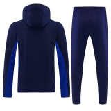 26/27 France Royal Blue Hooded Windbreaker Tracksuit