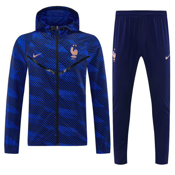 26/27 France Home Hooded Windbreaker Tracksuit