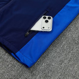 26/27 France Royal Blue Hooded Windbreaker Tracksuit