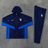 26/27 France Royal Blue Hooded Windbreaker Tracksuit