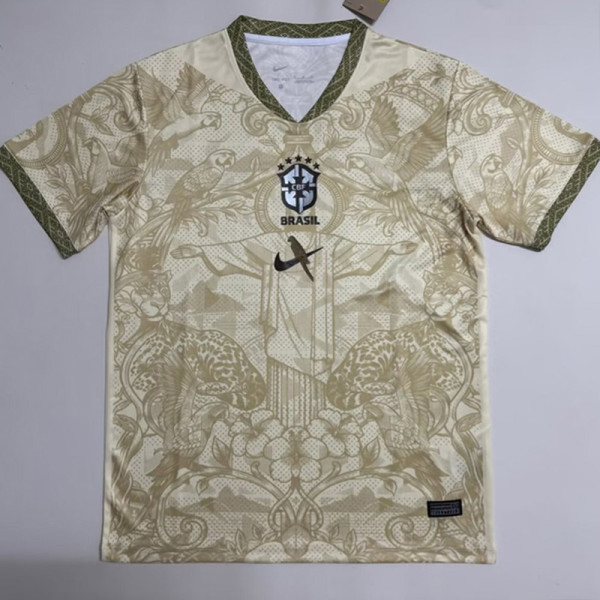 26/27 Brazi Ｇoddess Edition khaki Fans Soccer Jersey